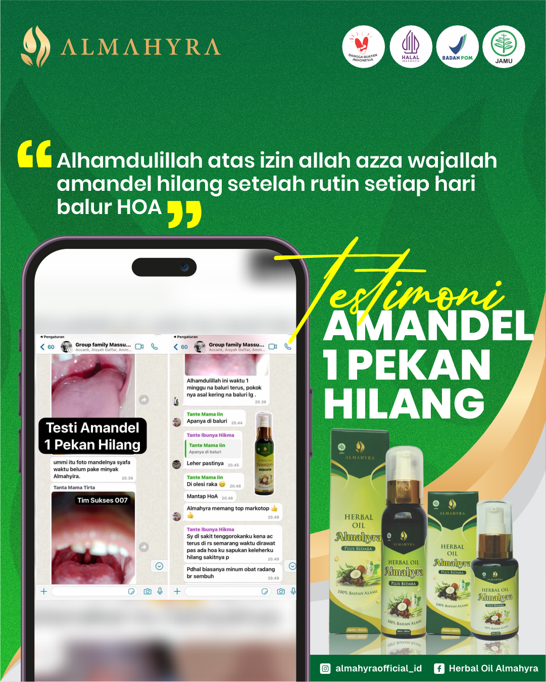 Testimoni Amandel 1 Pekan Hilang