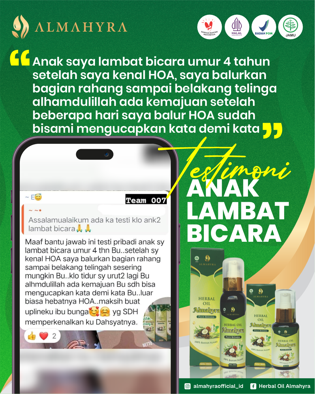 Testimoni Anak Lambat Bicara