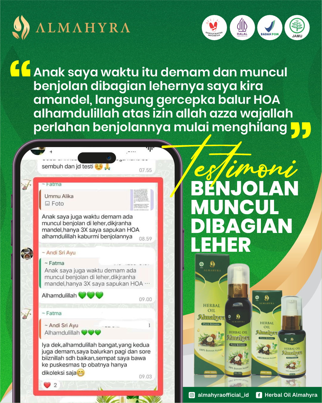 Testimoni Benjolan Muncul dibagian Leher